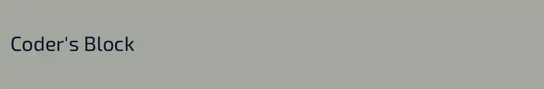 Coder's Block